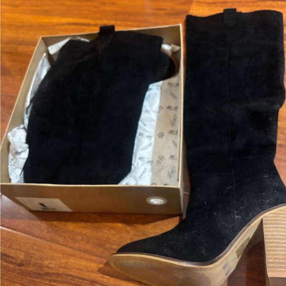 NEW Mi.iM always a Saint Knee High Block Heel Boot black Size 8